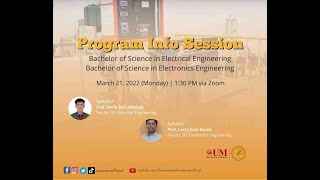 UM INFO SESSION  BS Electrical Engineering amp BS Electronics Engineering [upl. by Ardnat]