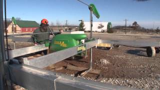 Operating a Lucas Mill and an Alaskan Saw Mill to Create a Tabletop Slab from a Burr Oak Log [upl. by Huldah]