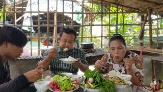 Vlog 1449 Khmer traditional food Rural natural vegetables Tirk kroeung Khmer fish paste dip [upl. by Christiana]