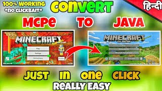 How I Convert MINECRAFT PE into JAVA with only 5 SETTINGS 🔥 [upl. by Pish659]