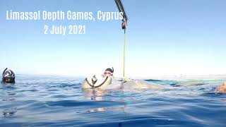 FREEDIVING WORLD RECORD  Jennifer Wendland  93m CWT Bifins  AIDA Depth Games Limassol  July 2021 [upl. by Arbma]