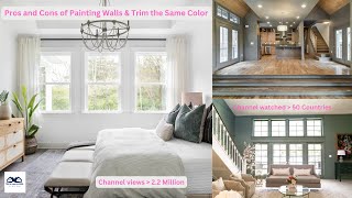 Pros and Cons of Painting Walls amp Trim the Same Color  Is it okay to do walls and trim same color [upl. by Kamp]