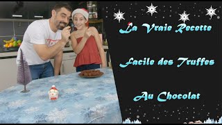 ❅ La Vraie Recette Facile des Truffes au Chocolat ❅ [upl. by Arica]