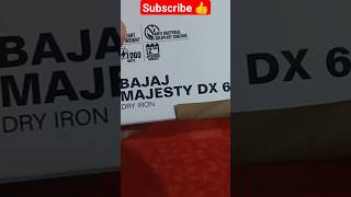 Bajaj Majesty Dx 6 Dry Iron  2 Year Replacement Warranty  Dry Iron  Bajaj  Unboxing shorts [upl. by Ttcos]