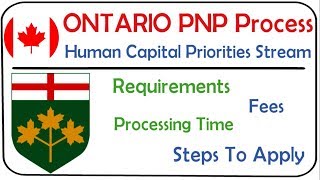 Ontario PNP 2022  Human Capital Priorities HCP Stream  OINP Program for Canada PR In 2022 [upl. by Enoj]