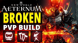 STRONGEST PVP build New world Aeternum [upl. by Love216]