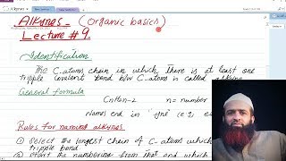 Quetta tvOrganic chemistry basics lecture  9 Nomenclature of alkynes [upl. by Salamone402]