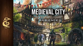 Medieval City  Realistic Ambience  1 Hour dnd [upl. by Ines]