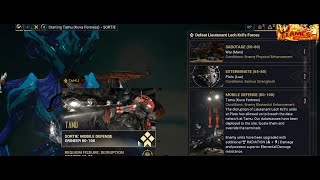 Warframe Tamu Kuva Fortress Mission Mobile Defense level 80100 [upl. by Rutter72]