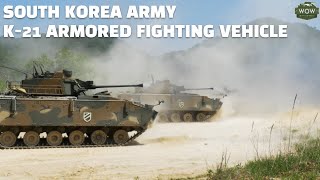 SKorea K21 Armored Fighting Vehicle in exercise Fire amp Maneuver with cover of ROK Army aviations [upl. by Aiela]