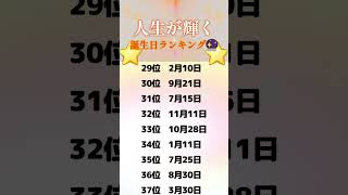 人生が輝く✨誕生日ランキング🔮 占う うらない 占い スピリチュアル 誕生日占い ランキング 運命 恋愛相談 [upl. by Akeryt]