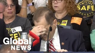 US Congressman Jerry Nadler appears to pass out in New York [upl. by Aissatsan]