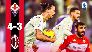 Second half fightback not enough  Fiorentina 43 AC Milan  Highlights Serie A [upl. by Sola]