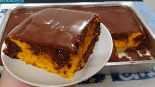 BOLO DE CENOURA COM CALDA DE CHOCOLATE FÁCIL E ECONÔMICA o bolo mais gostoso que vc já comeu😍 bolo [upl. by Lleneg]