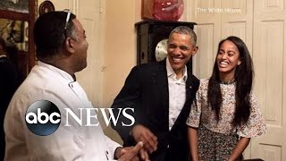 Malia Obama Steps In for Dad [upl. by Netaf267]