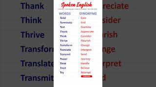 10 synonyms words in english [upl. by Nojed]