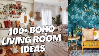 100 Boho Living Room Ideas and Inspirations How to Decorate Bohemian Style Living Room [upl. by Alesiram]