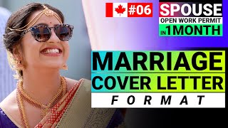 Spouse Open Work Permit  Marriage Cover Letter Format  How to write a marriage cover letter  06 [upl. by Prendergast]