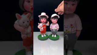 Meet My Cute Bobblehead Characters ：A Fun Clay Showcase [upl. by Liza]