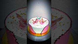 Pink Colour Theme Butterfly Cake Decorating Ideas 🍰🔪✨🦋 trending cake shorts youtube [upl. by Aicirt304]