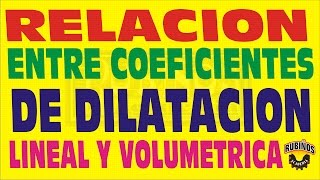 RELACIÓN ENTRE LOS COEFICIENTES DE DILATACIÓN LINEAL Y VOLUMÉTRICA EJERCICIO RESUELTO [upl. by Amluz833]