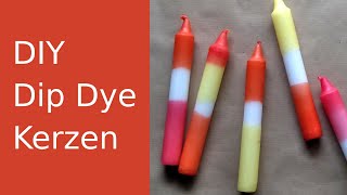 DIY Dip Dye Kerzen  Gradient Kerzen mit Farbverlauf [upl. by Suolekcin82]