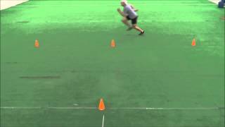 T Drill Around Cones Agility [upl. by Hardej]