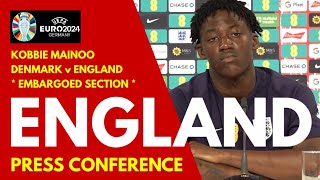 ENGLAND PRESS CONFERENCE Embargoed Section Kobbie Mainoo Denmark v England Group C Euro 2024 [upl. by Chandal25]