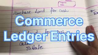 Commerce ledger entries  Bcom BBA 1 commerce [upl. by Onitsoga]