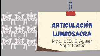 Articulación lumbosacra [upl. by Siegler427]