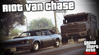 GTA Online Armoured Riot Van Chase Rockstar Editor [upl. by Slerahc]