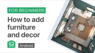 Adding furniture and decor on Android Planner 5D  Mobile and Tablet [upl. by Lemraj322]