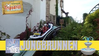 A Weird Log Flume BadewannenFahrt zum Jungbrunnen at Tripsdrill [upl. by Oremo]