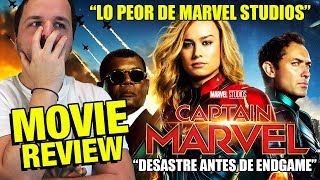 Capitana Marvel  La peor de Marvel Studios  CRÍTICA  REVIEW  Captain Brie Larson  Postcréditos [upl. by Leirda]