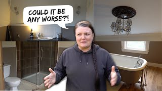 IT CANT REALLY GET MUCH WORSE THAN THISBathroom Makeover EP 2 [upl. by Tressia]