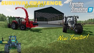 Survival Challenge Ep23 Farming Simulator 22 A New Tractor Planting Soybeans and a New Bunker [upl. by Nehgaem]