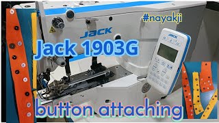 Jack button sewing machine automatic button attaching JK1903G jack1903G 1903Gjack jacknayakji [upl. by Nnaeilsel]