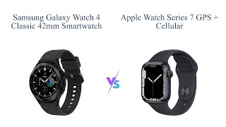 Samsung Galaxy Watch 4 Classic vs Apple Watch Series 7 Which is Better ⌚🍎 [upl. by Cherlyn]