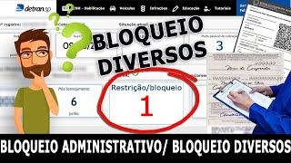 BLOQUEIO Administrativa no documento do veículo Como resolver [upl. by Epillihp327]