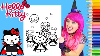 Coloring Hello Kitty amp Friends Halloween [upl. by Stephanus]