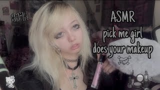 ASMR pick me girl does your makeup💁🏼‍♀️ fast and aggressive [upl. by Htebzil874]