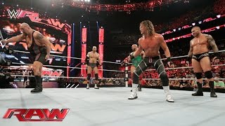 Orton Ryback Cesaro amp Ziggler vs Sheamus Big Show Owens amp Rusev Raw – 24 August 2015 [upl. by Dwyer]