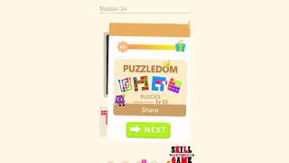 Puzzledom  Blocks  Master Level 1  50  Walkthrough [upl. by Eiramlatsyrk]