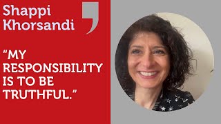 quotMy responsibility is to be truthfulquot In Conversation with Shappi Khorsandi [upl. by Aderf480]