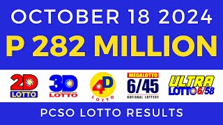 Lotto Result Today 9pm October 18 2024 PCSO [upl. by Errol44]