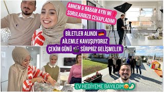 BİLETLER ALINDI 🇩🇪 AİLEMLE KAVUŞUYORUZ ÖZEL ÇEKİM GÜNÜ 🫢 SÜRPRİZ GELİŞMELER EV HEDİYEME BAYILDIM [upl. by Holcman]