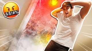 INSANE FOG MACHINE ROOM PRANK ON ROOMMATE [upl. by Atinot]