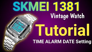 SKMEI 1381 Digital Watch Time Set Kayse Kare  Full Tutorial [upl. by Ayila]