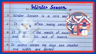 10 lines on winter season  winter season essay  10 lines essay on winter season in English [upl. by Nana692]