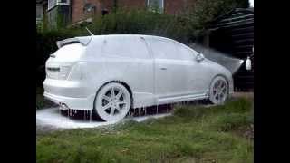 honda civic ep3 type r snow foam [upl. by Ikkir]